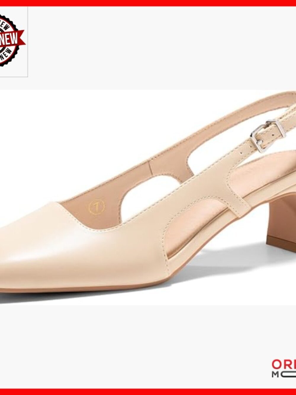 Chunky Low Heel Slingback Pumps, Square Toe Dress Shoes for Wedding Party